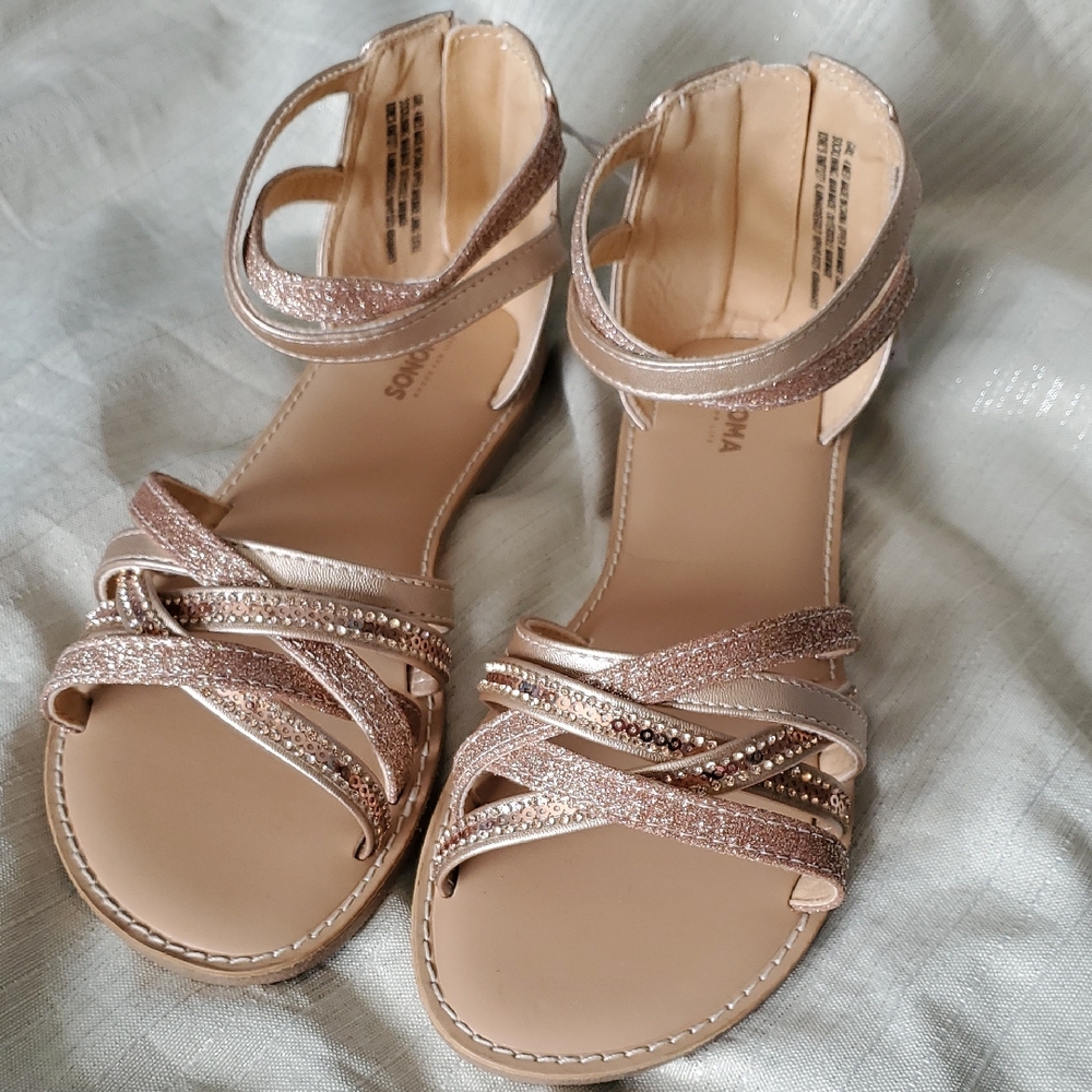 Sonoma Girl's Gold Gladiator Sandals